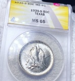 1935-S Texas Half Dollar ANACS - MS65