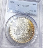 1900 Morgan Silver Dollar PCGS - MS63