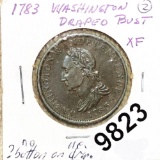 1783 Washington Draped Bust Coin NEARLY UNC