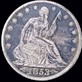 1853-O Seated Half Dollar ABOUT UNCIRCULATED