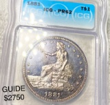 1881 Silver Trade Dollar ICG - PR62