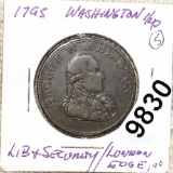 1793 George Washington Half Penny LIGHTLY CIRC