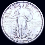 1917-D Type 1 Standing Quarter CLOSELY UNC