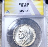 1937 Daniel Boone Half Dollar ANACS - MS65