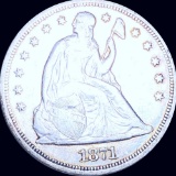 1871 Seated Liberty Dollar XF+