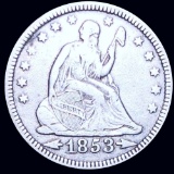 1853 Seated Liberty Quarter LIGHTLY CIRCULATED