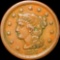 1857 Braided Hair Large Cent ABOUT UNCIRCULATED