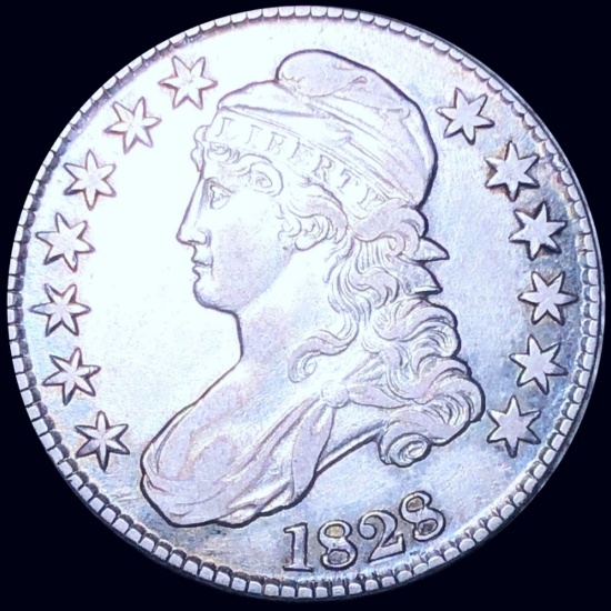 1828 Capped Bust Half Dollar NEARLY UNCIRCULATED