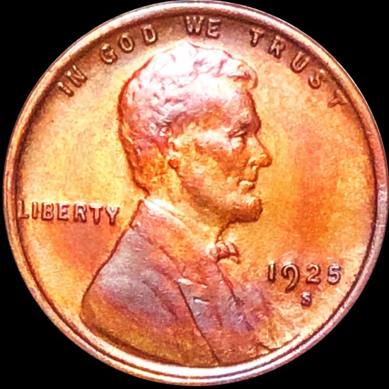 1925-S Lincoln Wheat Penny CLOSELY UNCIRCULATED