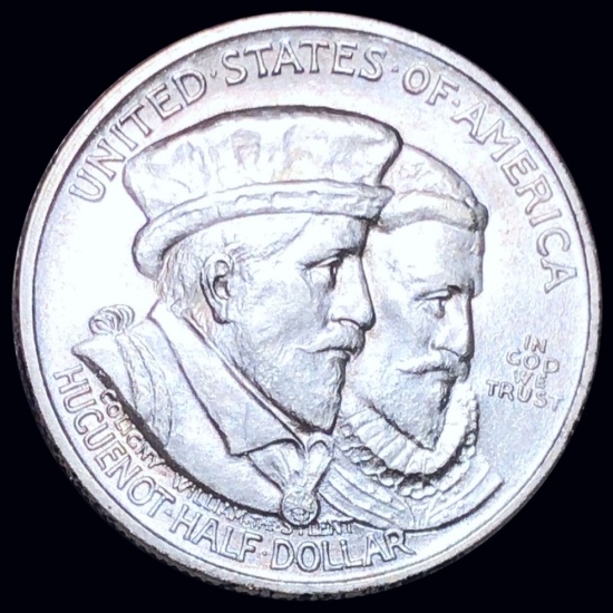1924 Huguenot Half Dollar CLOSELY UNCIRCULATED