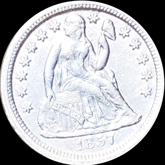 1857 Seated Liberty Dime CLOSELY UNCIRCULATED