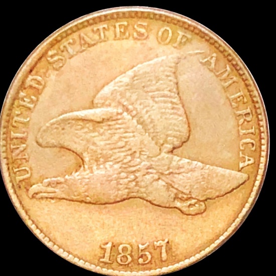 1857 Flying Eagle Cent ABOUT UNCIRCULATED