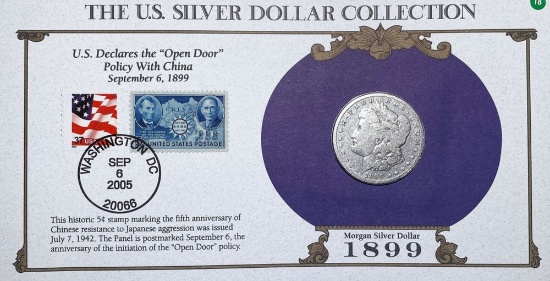 1899-O Morgan Silver Dollar & Stamp NICELY CIRC