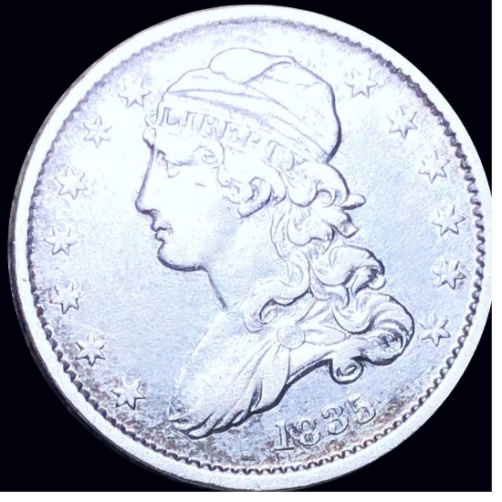 1835 Capped Bust Quarter AU+