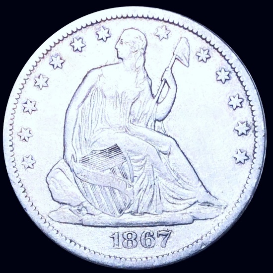 1867-S Seated Half Dollar XF+