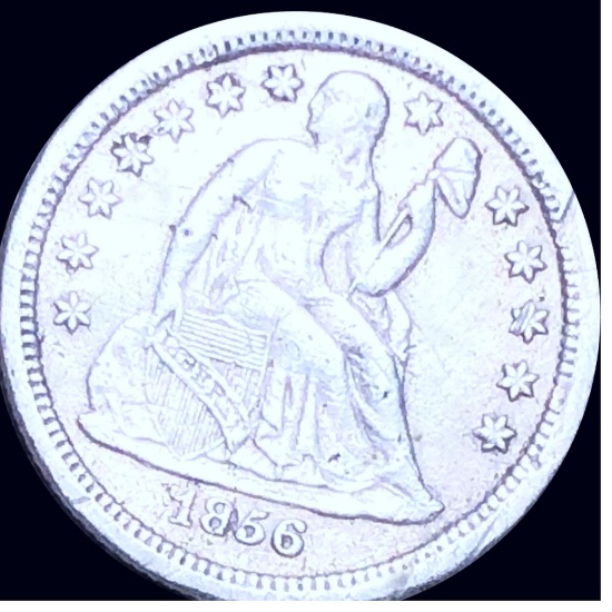 1856-S Seated Liberty Dime AU+