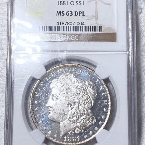1881-O Morgan Silver Dollar NGC - MS 63 DPL