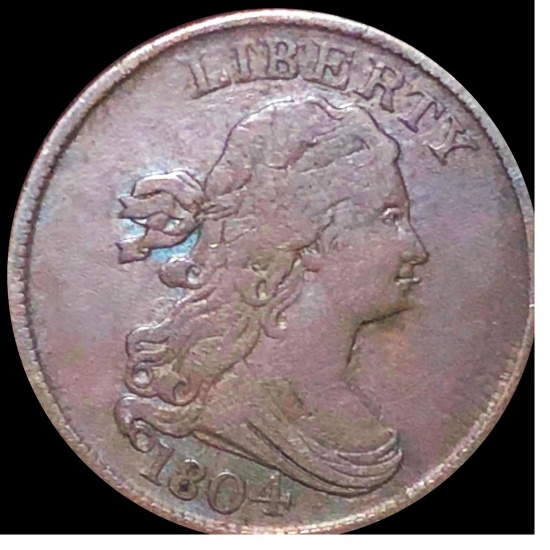 1804 Draped Bust Half Cent LIGHTLY CIRCULATED