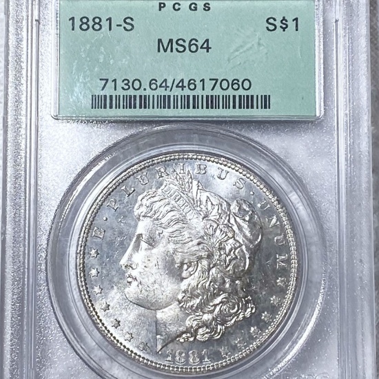 1881-S Morgan Silver Dollar PCGS - MS64