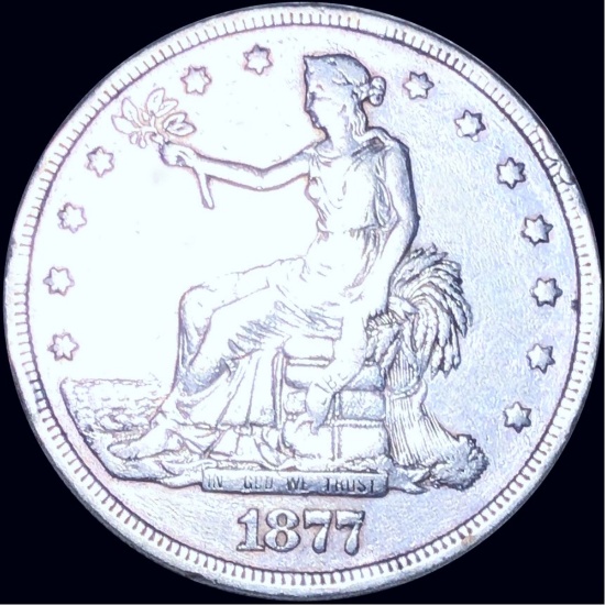 1877 Silver Trade Dollar LIGHTLY CIRCULATED