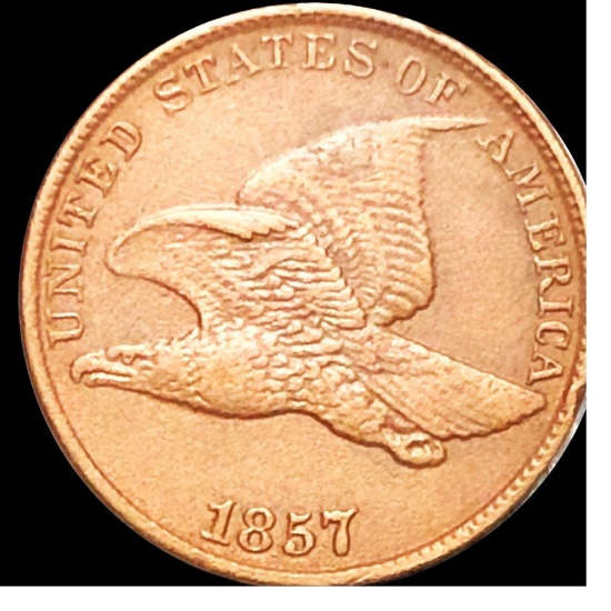 1857 Flying Eagle Cent NEARLY UNCIRCULATED