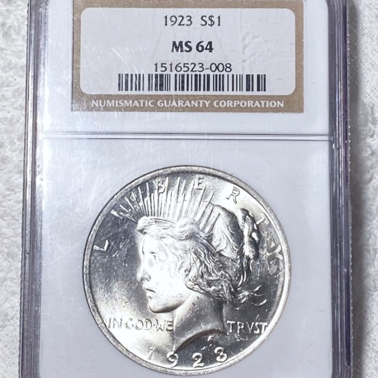 1923 Silver Peace Dollar NGC - MS64