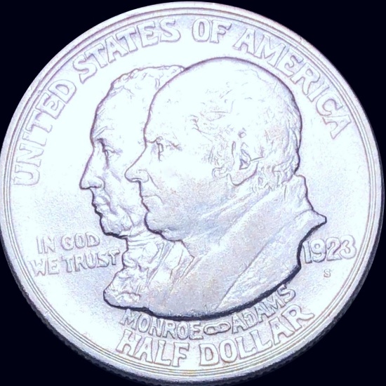 1923-S Monroe Half Dollar ABOUT UNCIRCULATED