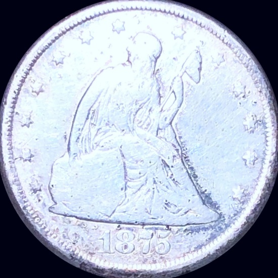 1875-CC Seated Twenty Cent Piece NICELY CIRCULATED
