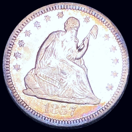 1857-O Seated Liberty Quarter NICELY CIRCULATED