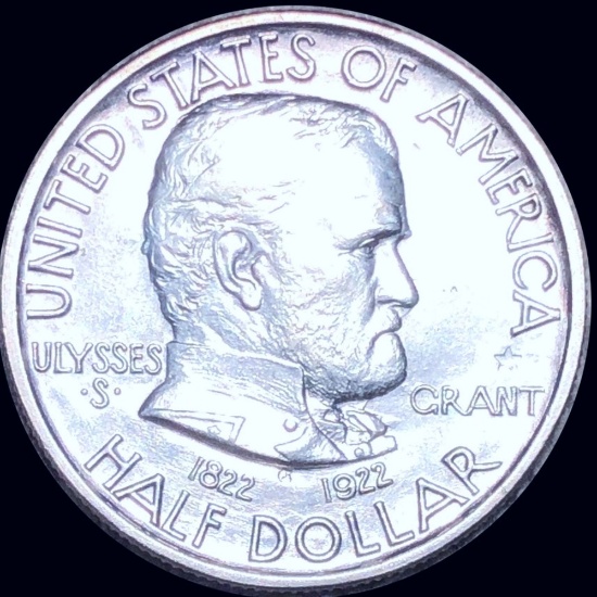 1922 Grant "STAR" Half Dollar CLOSELY UNCIRCULATED