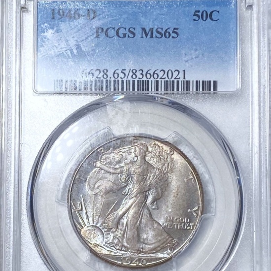 1946-D Walking Half Dollar PCGS - MS65
