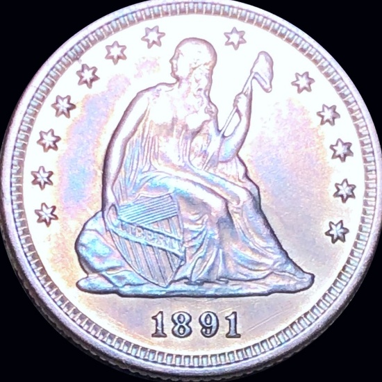 1891 Seated Liberty Quarter CHOICE PROOF