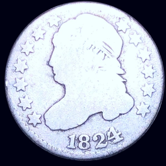 1824/2 Capped Bust Dime NICELY CIRCULATED
