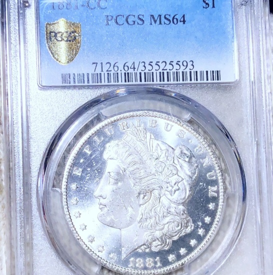 1881-CC Morgan Silver Dollar PCGS - MS64