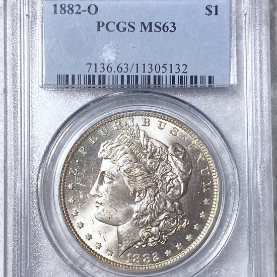 1882-O Morgan Silver Dollar PCGS - MS63