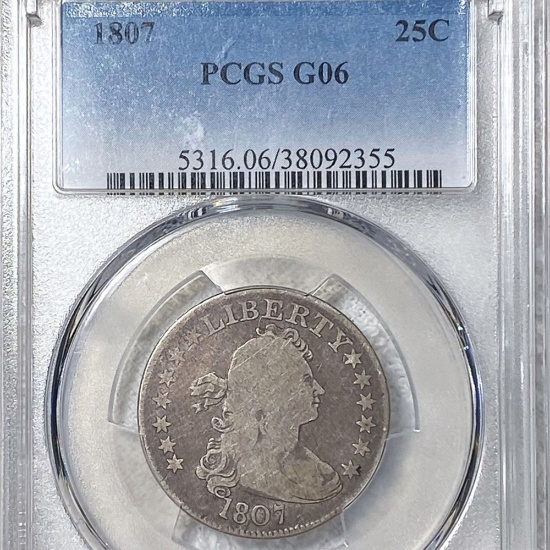 1807 Draped Bust Quarter PCGS - G06