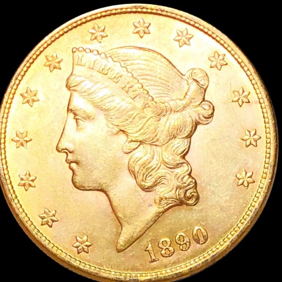 1890 $20 Gold Double Eagle UNCIRCULATED