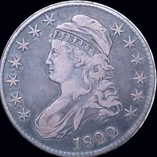 1822 Capped Bust Half Dollar LIGHTLY CIRCULATED