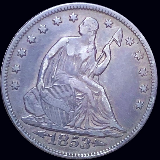 1853 Seated Half Dollar XF