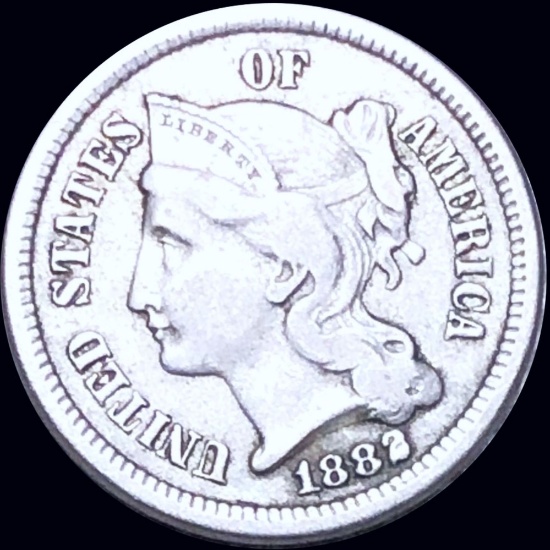 1882 Three Cent Nickel LIGHTLY CIRCULATED