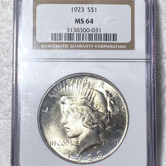 1923 Silver Peace Dollar NGC - MS64
