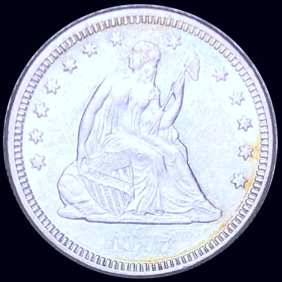 1877 Seated Liberty Quarter CLOSELY UNCIRCULATED