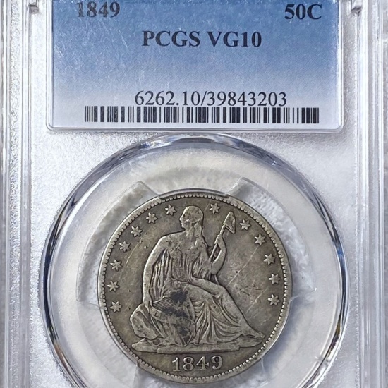 1849 Seated Half Dollar PCGS - VG10