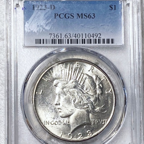 1923-D Silver Peace Dollar PCGS - MS63