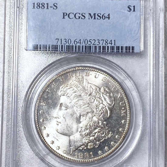 1881-S Morgan Silver Dollar PCGS - MS64