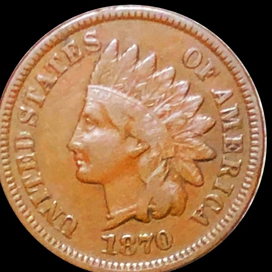 1870 Indian Head Penny NICELY CIRCULATED