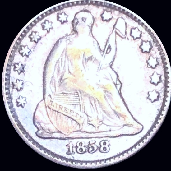 1858 Seated Liberty Half Dime NICELY CIRC