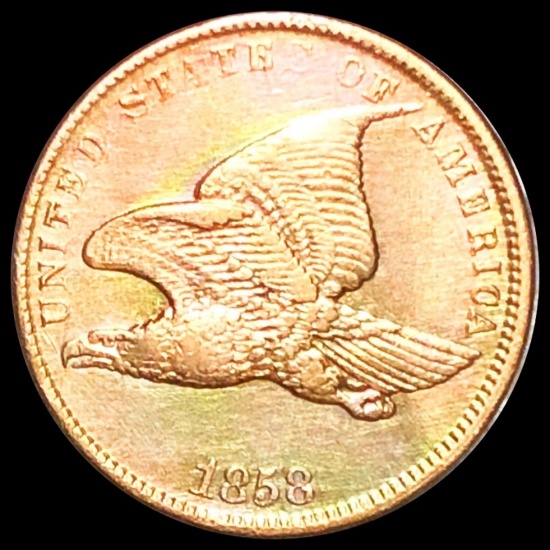 1858 Flying Eagle Cent CLOSELY UNC