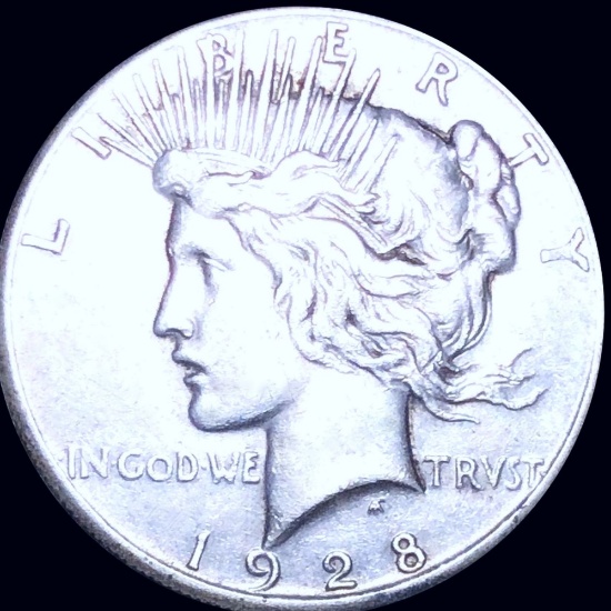 1928 Silver Peace Dollar NEARLY UNCIRCULATED