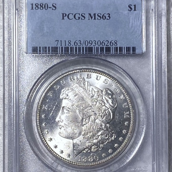 1880-S Morgan Silver Dollar PCGS - MS63